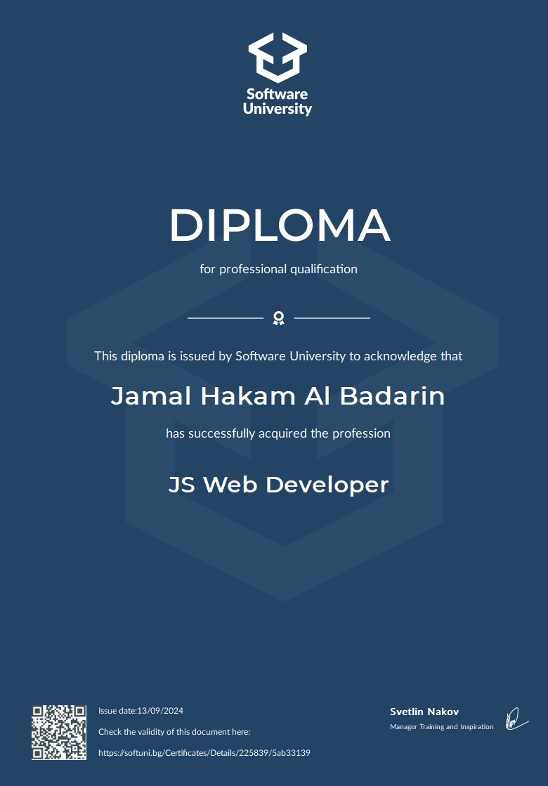 Programming Basics with JavaScript certificate